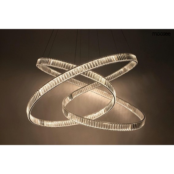 Lampa Wisząca WAVE 130 Srebrny/Transparentny