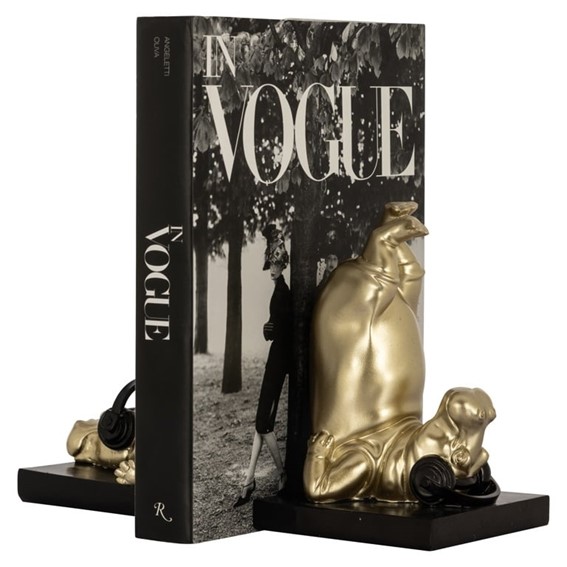 Podpórka do Książek HIPPO Czarny/Złoty