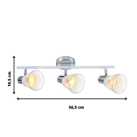 Listwa FLAVIO 3 Biały/Chrom