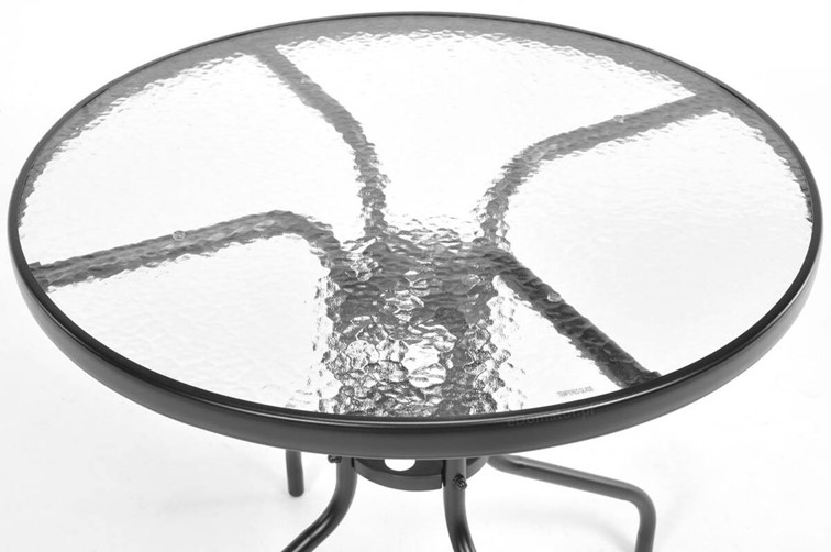 Stół Okrągły Ogrodowy CAPRI fi80 Czarny