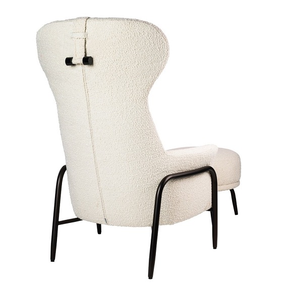 Fotel z Podnóżkiem Teddy Grand 91x77x114 Beżowy