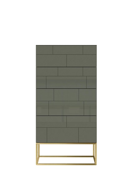 Komoda ROSE HILL RH03 Zielony/Złoty