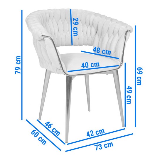 Krzesło IRIS LUX Welur Złoty/Szary
