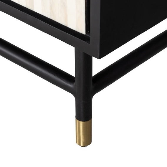 Komoda NOVAS Czarny/Biały