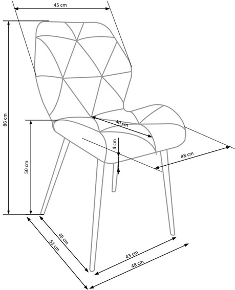 Krzesło K453 Czarny/Cynamonowy