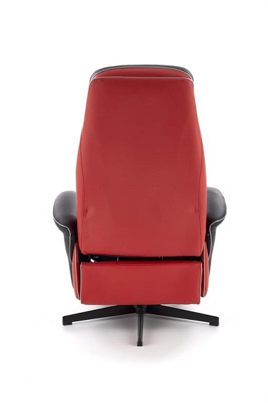 Fotel Wypoczynkowy Camaro 72(146)x77x112(86) Czarny/Czerwony