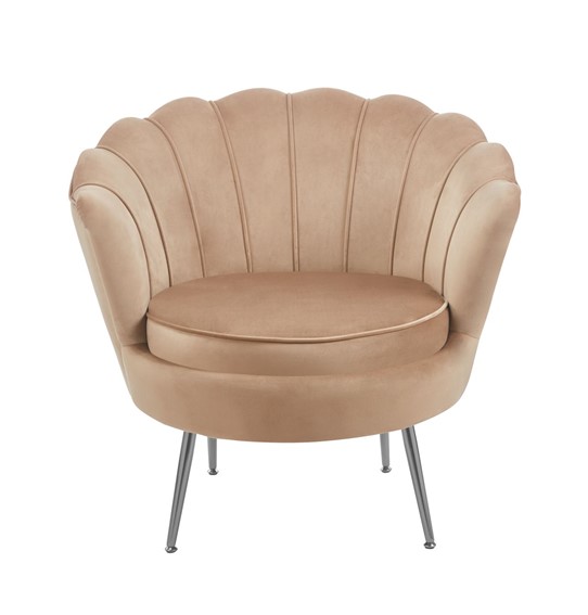 Fotel Velvet LC-032-1 Cappuccino/Srebrny