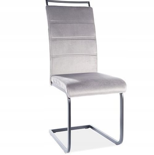 Krzesło H441 Velvet Czarny/Szary Tap.93