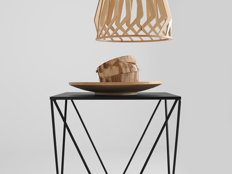 Stolik DARYL METAL 55 Czarny