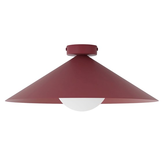 Lampa Sufitowa MONO 1M Burgundowy/Opal
