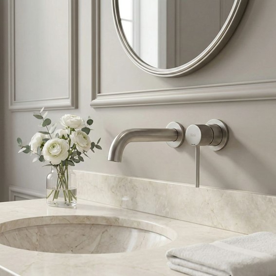 Bateria Podtynkowa LUNGO Nikiel Szczotkowany + Box