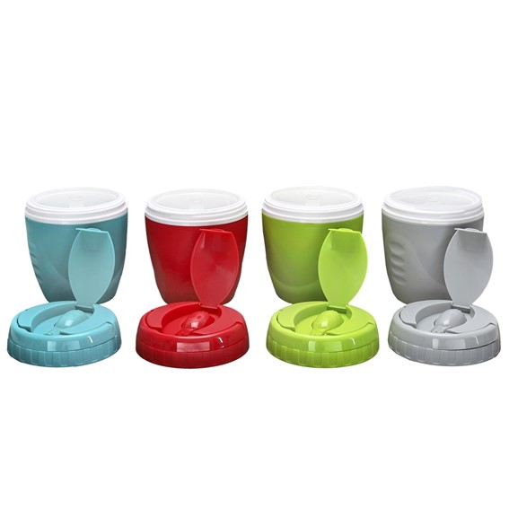 Lunchbox TRAVEL Okrągły Czerwony