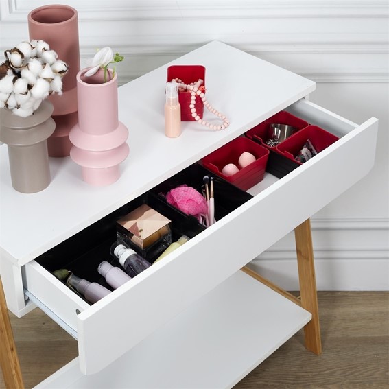 Zestaw 7 Organizerów Czarne/Czerwony