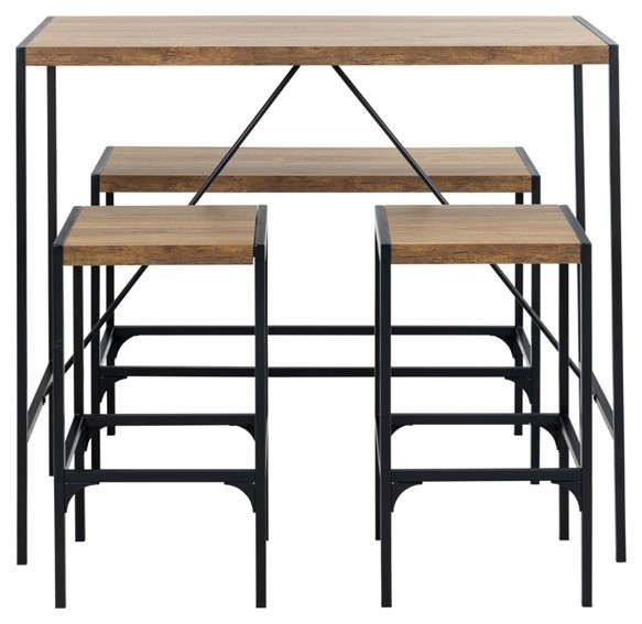 Zestaw Stół Barowy i Hokery BAHAMAS 120x60cm Dąb