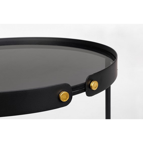 Zestaw Stolików Kawowych ZEINA ROUND fi43 Czarny