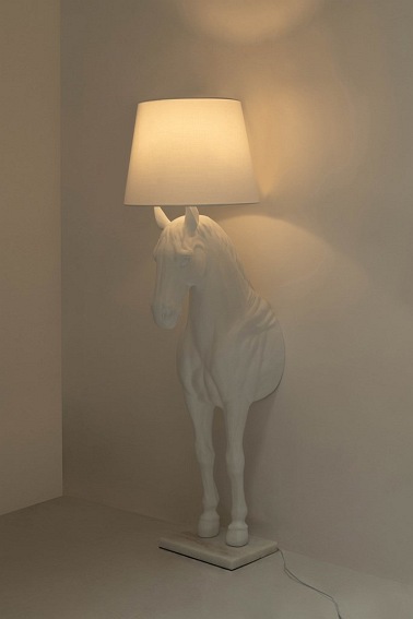 Lampa Podłogowa Koń HORSE Stand M Biały