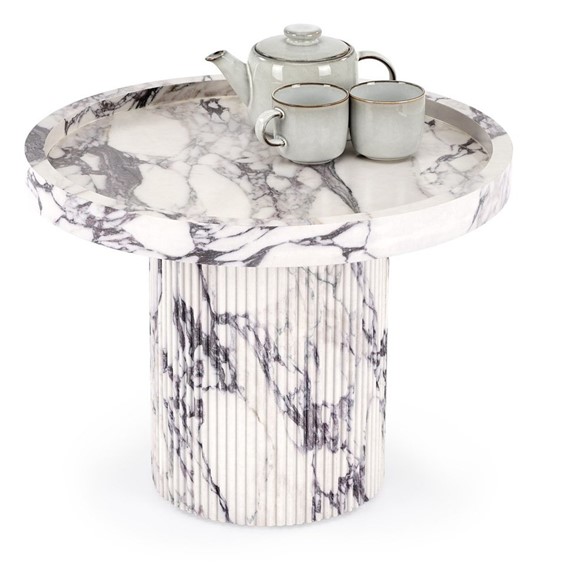 Ława AMARETTO fi60 Biały Marmur