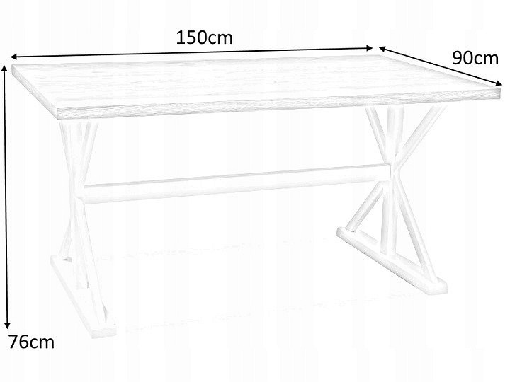 Stół OXFORD 150x90 Biały/Dąb