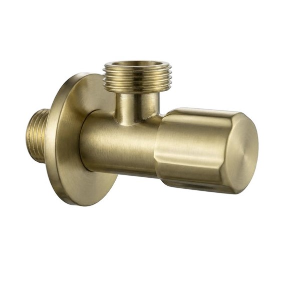 Zawór Kątowy 02 1/2" x 3/4" Złoty Szczotkowany