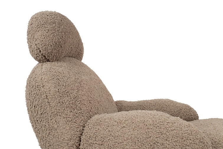 Fotel Bujany Plush Teddy 102x80x91 Ciemny Beżowy