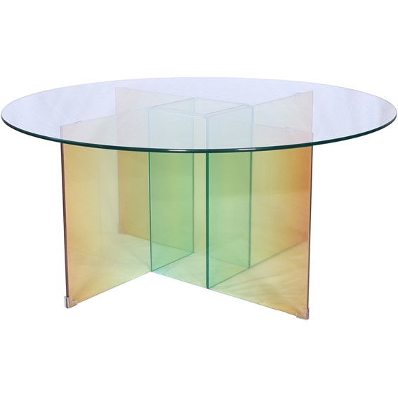 Stolik MODIG M75-90 fi90 Wielokolorowy/Transparentny