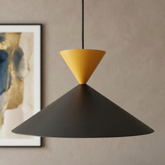 Lampa Wisząca RALF 1M Czarny/Pomarańczowy