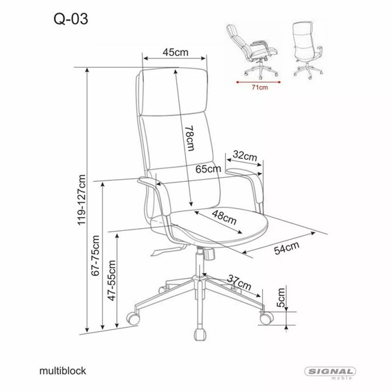 Fotel Obrotowy Q-03 Czarny