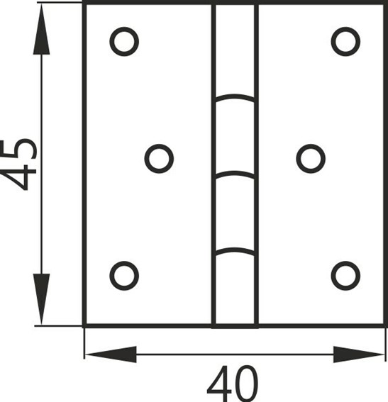 Zawias h-45 (48) Ocynk Żółty
