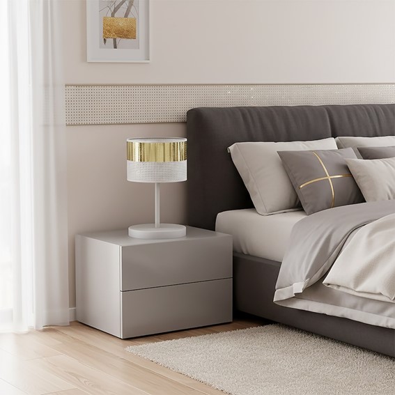 Lampa Biurkowa LUX LN1 Biały/Złoty