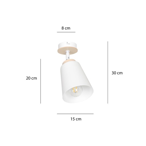 Lampa Sufitowa ATLAS 1 Biały