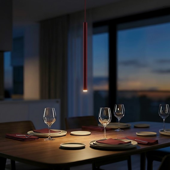 Lampa Wisząca SELTER 1 Burgundowy