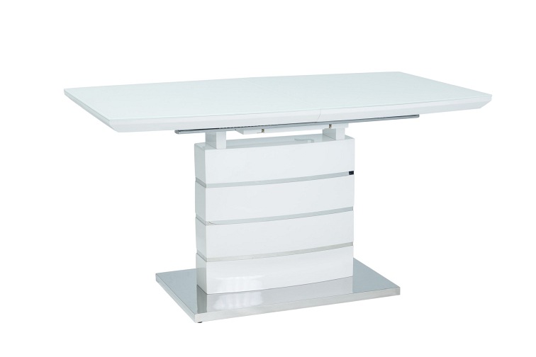 Stół Rozkładany LEONARDO (140-180)x80 Biały Lakier
