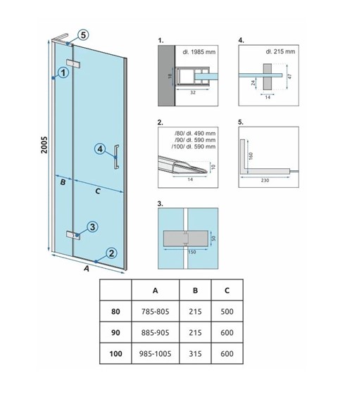 Ścianka Poszerzająca HUGO 30 Czarny
