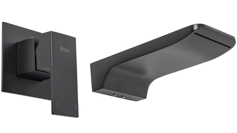 Bateria Umywalkowa Podtynkowa MASON Czarny