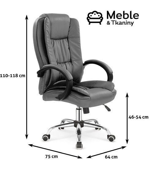 Fotel Gabinetowy RELAX Popielaty