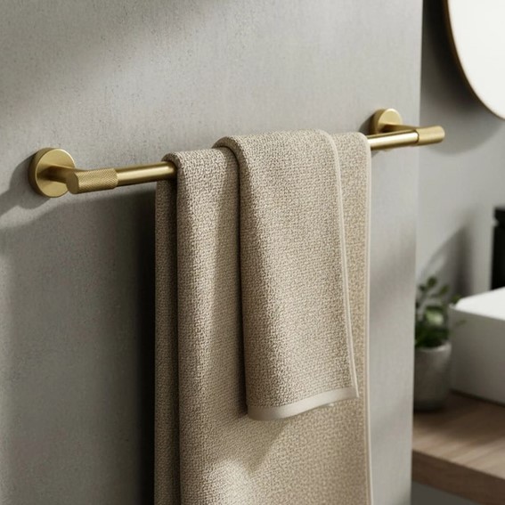 Wieszak Łazienkowy Jednoramienny GALO 5701 Złoty Szczotkowany