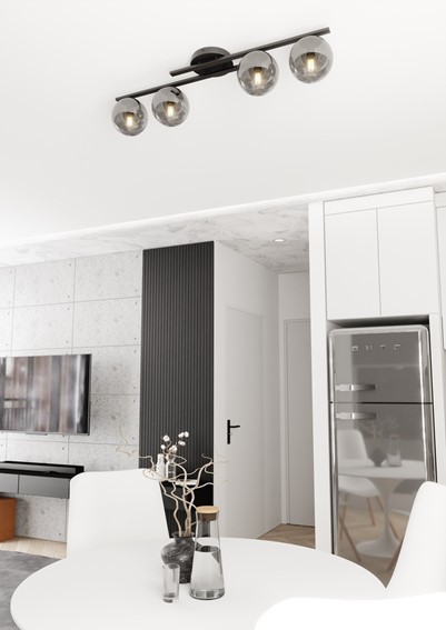 Lampa Sufitowa KAIRO 4 Czarny/Grafit