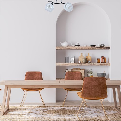 Żyrandol ABELIA 2 Srebrny/Czarny