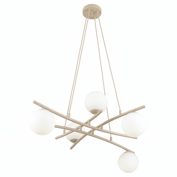 Lampa Wisząca ESSA 5 Beżowy/Opal
