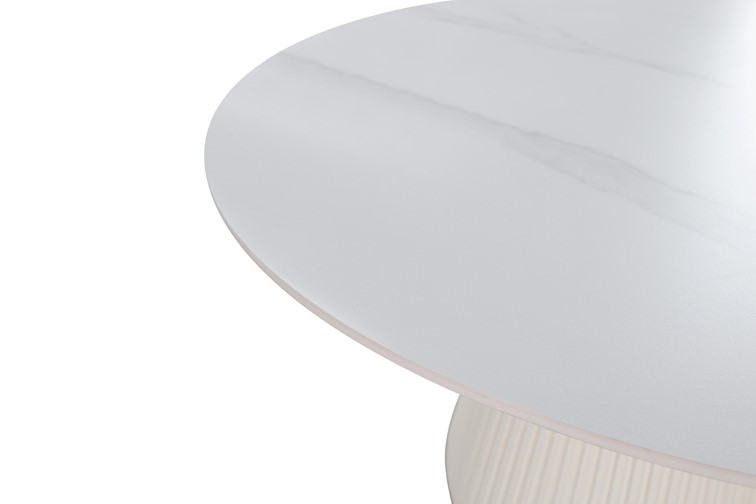 Stół MODIG M96 fi120 Biały/Złoty