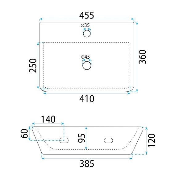Umywalka Nablatowa ALTEA CLOUDY Biały