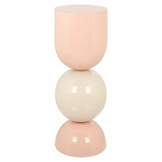 Stolik ALVA Fi31cm Biały/Różowy