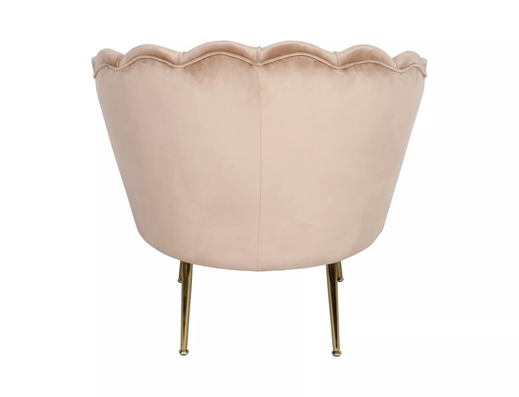 Fotel CAMELLIA 1 Velvet Beżowy/Złoty