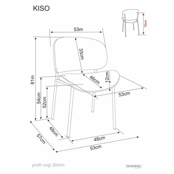 Krzesło KISO Noelle Ciemny Beż/Czarny Mat
