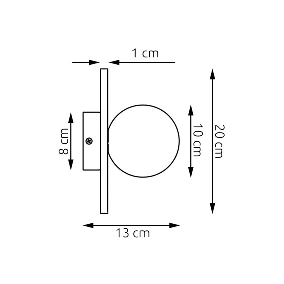 Kinkiet CALMA S K1 Szary