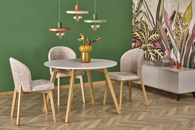 Stół Rozkładany RUBEN (102-142)x102 Kaszmir/Naturalny