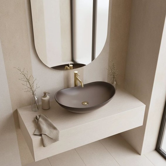 Umywalka Nablatowa ROYAL OMBRE Brązowy