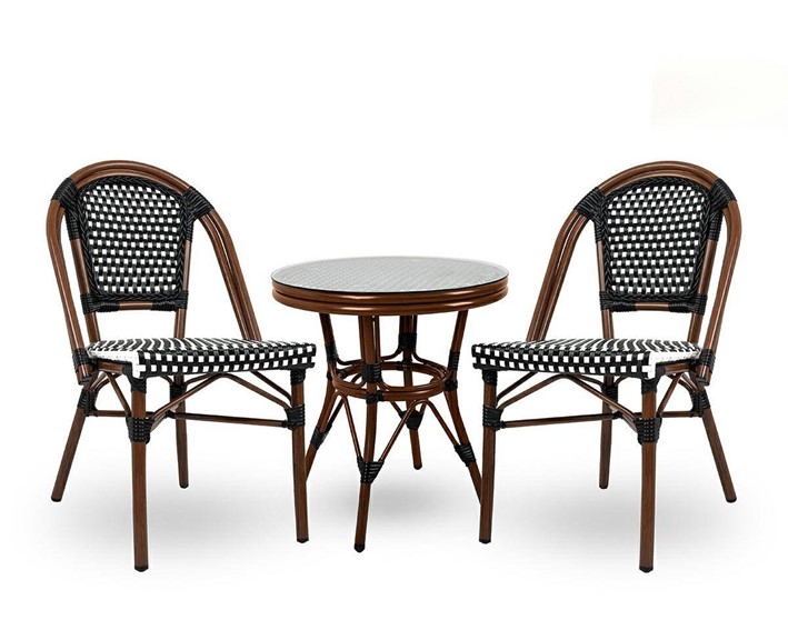 Krzesło CAFE PARIS Brązowe Rattan