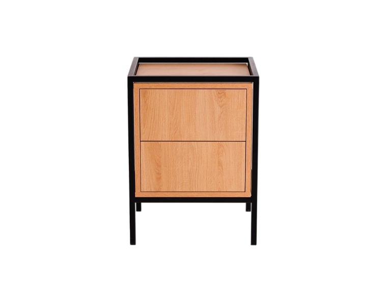 Regał Skap 1R1 Drawer x2 45x40x60 Dąb/Czarny