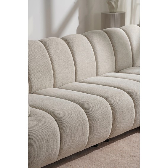 Sofa Modułowa TAZA 3,5-Osobowa Prawa Beżowy